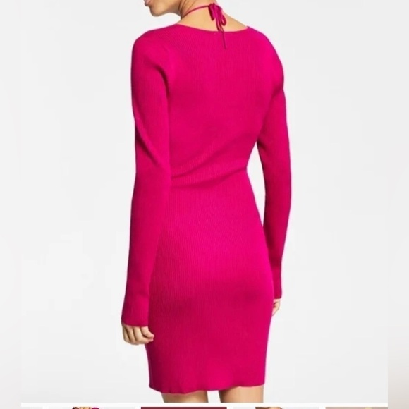 Bar III Cutout-front Ribbed Sweater Dress Sz XL - Picture 4 of 5